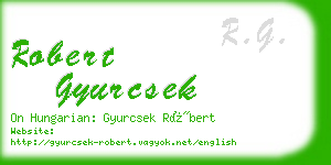 robert gyurcsek business card